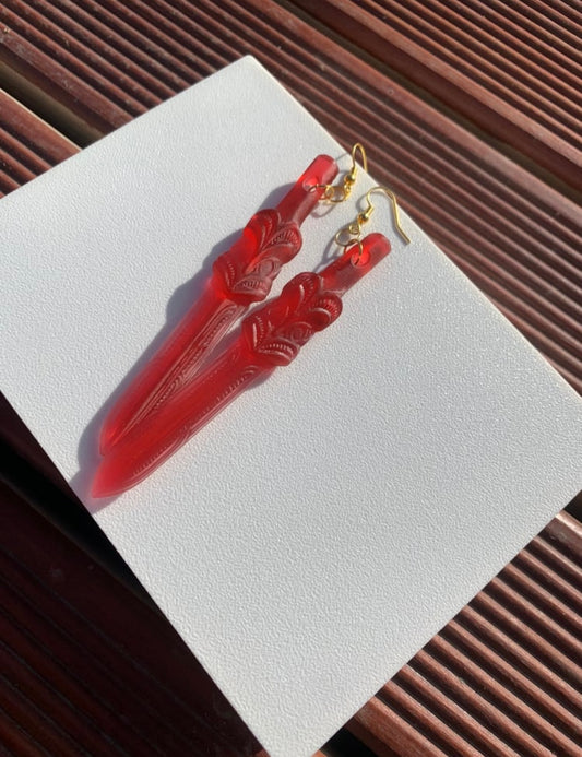 Long Taiaha Earrings